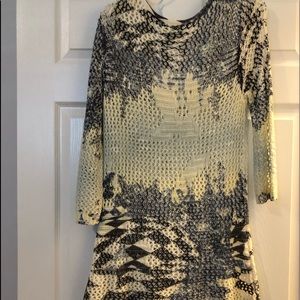 Crocheted Sweater with tie